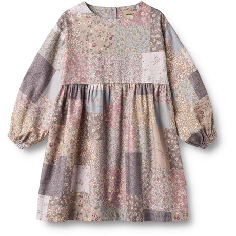 Wheat Patchwork Flowers Kjole L/S Herdis