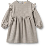 Wheat Greybrown Check Kjole Gro