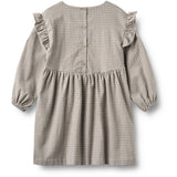 Wheat Greybrown Check Kjole Gro