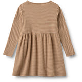 Wheat Warm Hazel Stripe Jersey Kjole L/S Embroidery Sessa
