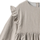 Wheat Greybrown Check Kjole Gro