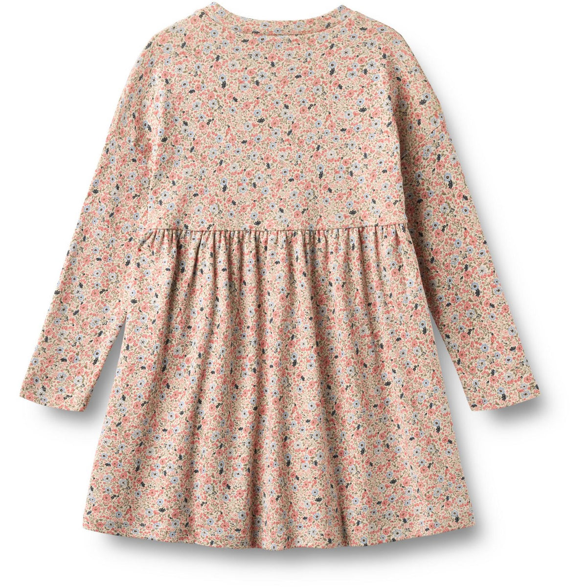 Wheat Grey Cloud Flowers Jersey Kjole L/S Emmy