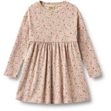 Wheat Grey Cloud Flowers Jersey Kjole L/S Emmy