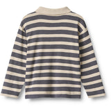 Wheat Greyblue Stripe Polo Skjorte L/S Fred