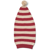 Wheat Red Christmas Stripe Strikket Christmas Lue