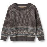 Wheat Dark Charcoal Jacquard Pullover Julius