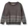 Wheat Dark Charcoal Jacquard Pullover Julius
