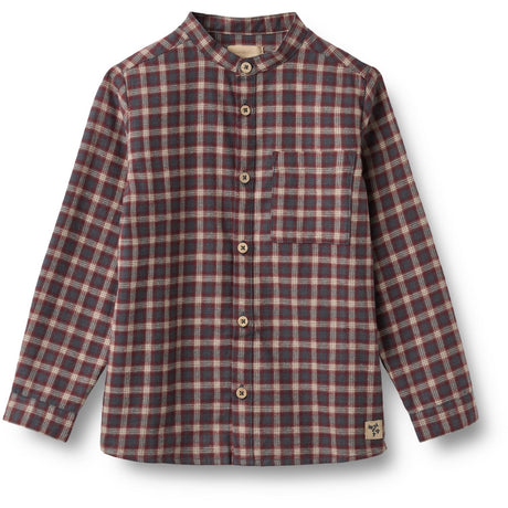 Wheat Blue Holiday Check Skjorte L/S Willum