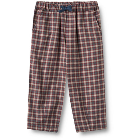 Wheat Blue Holiday Check Trousers Dart Sasha