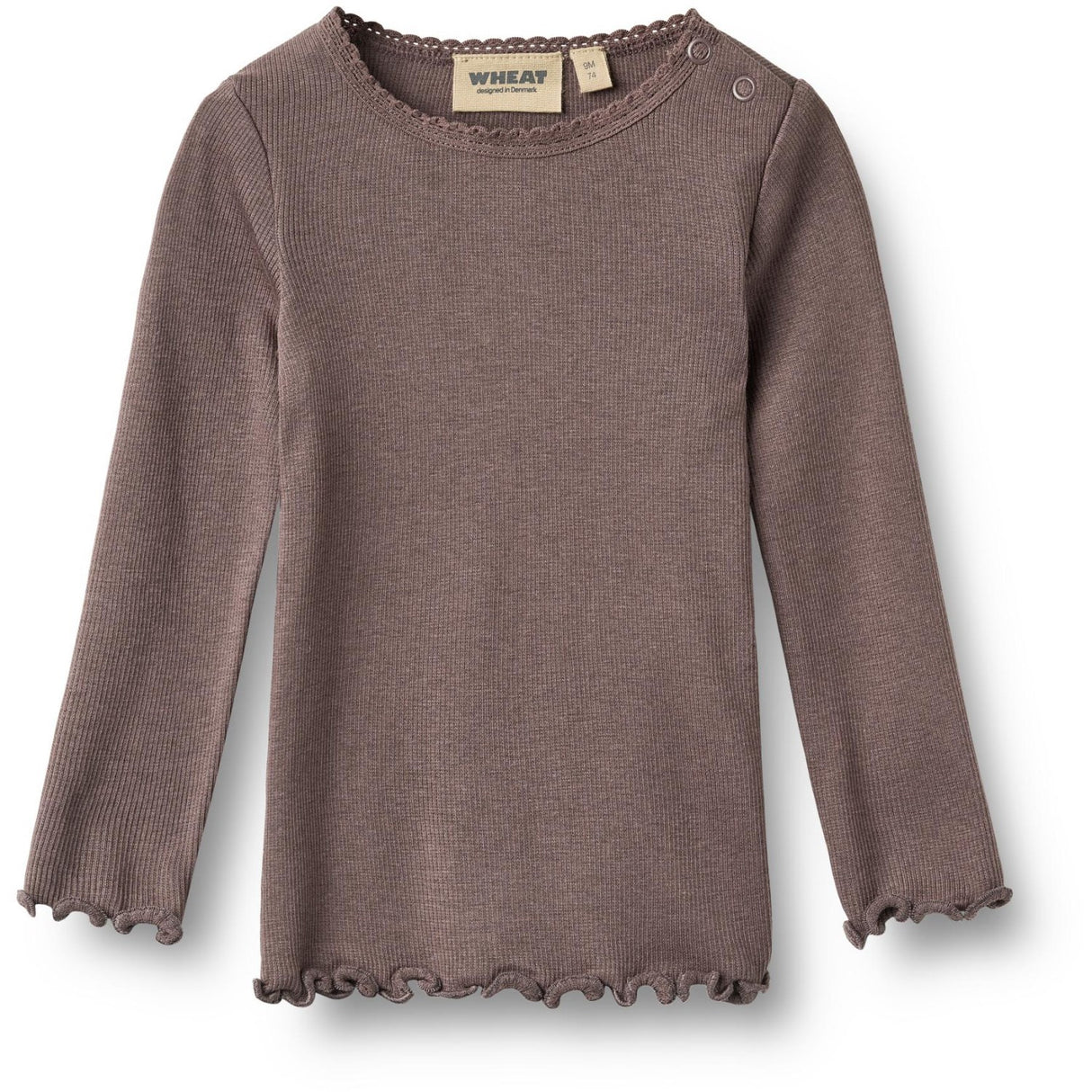Wheat Plum Truffle Rib Bluse Reese