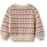 Wheat Offwhite Jacquard Cardigan Vikki