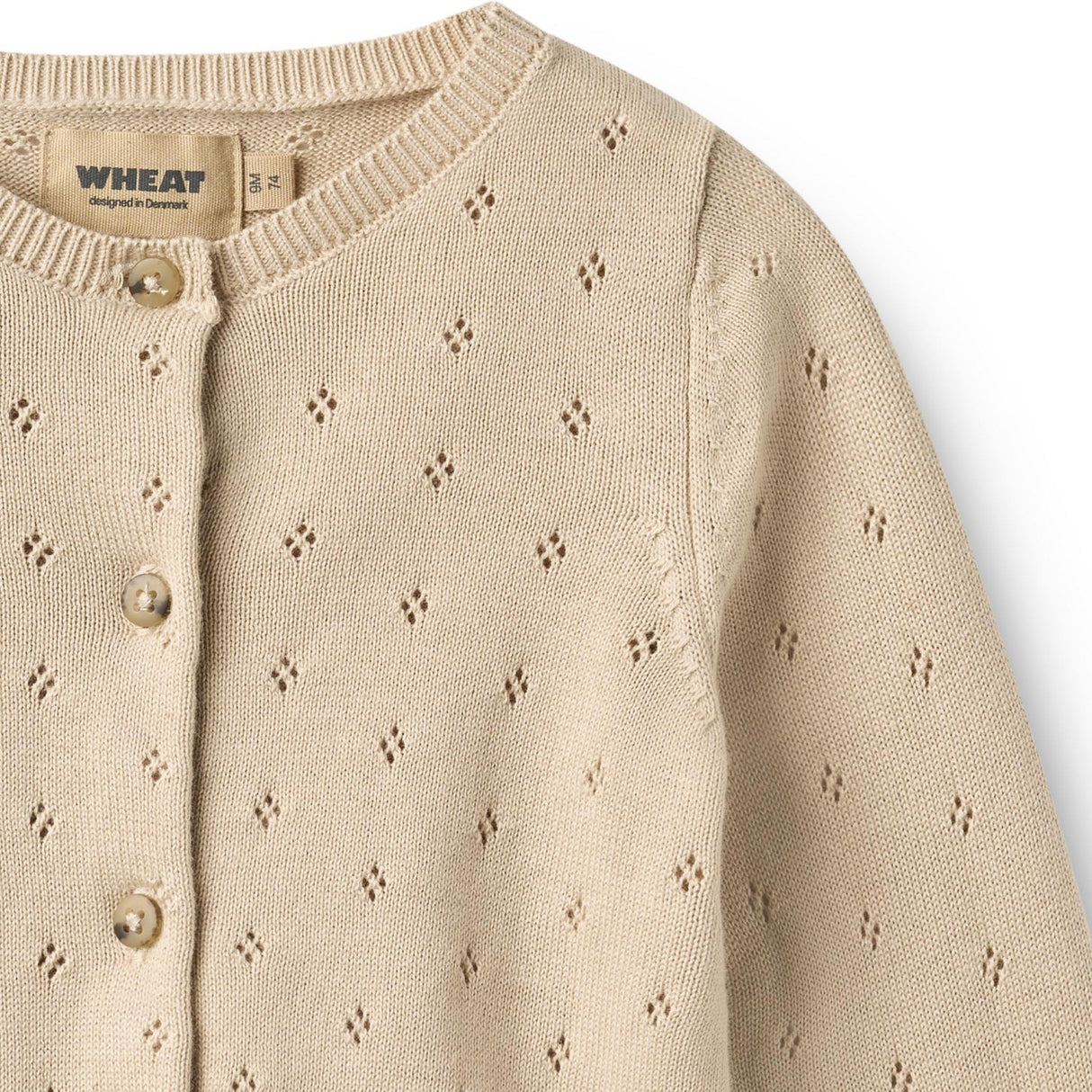 Wheat Offwhite Strikk Cardigan Maia