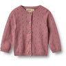 Wheat Warm Lilac Strikk Cardigan Maia