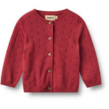 Wheat Red Cherry Strikk Cardigan Maia