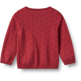 Wheat Red Cherry Strikk Cardigan Maia