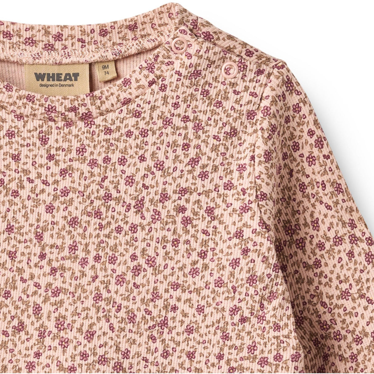 Wheat Dime Rose Small Flowers Jersey Kjole L/S Sessa