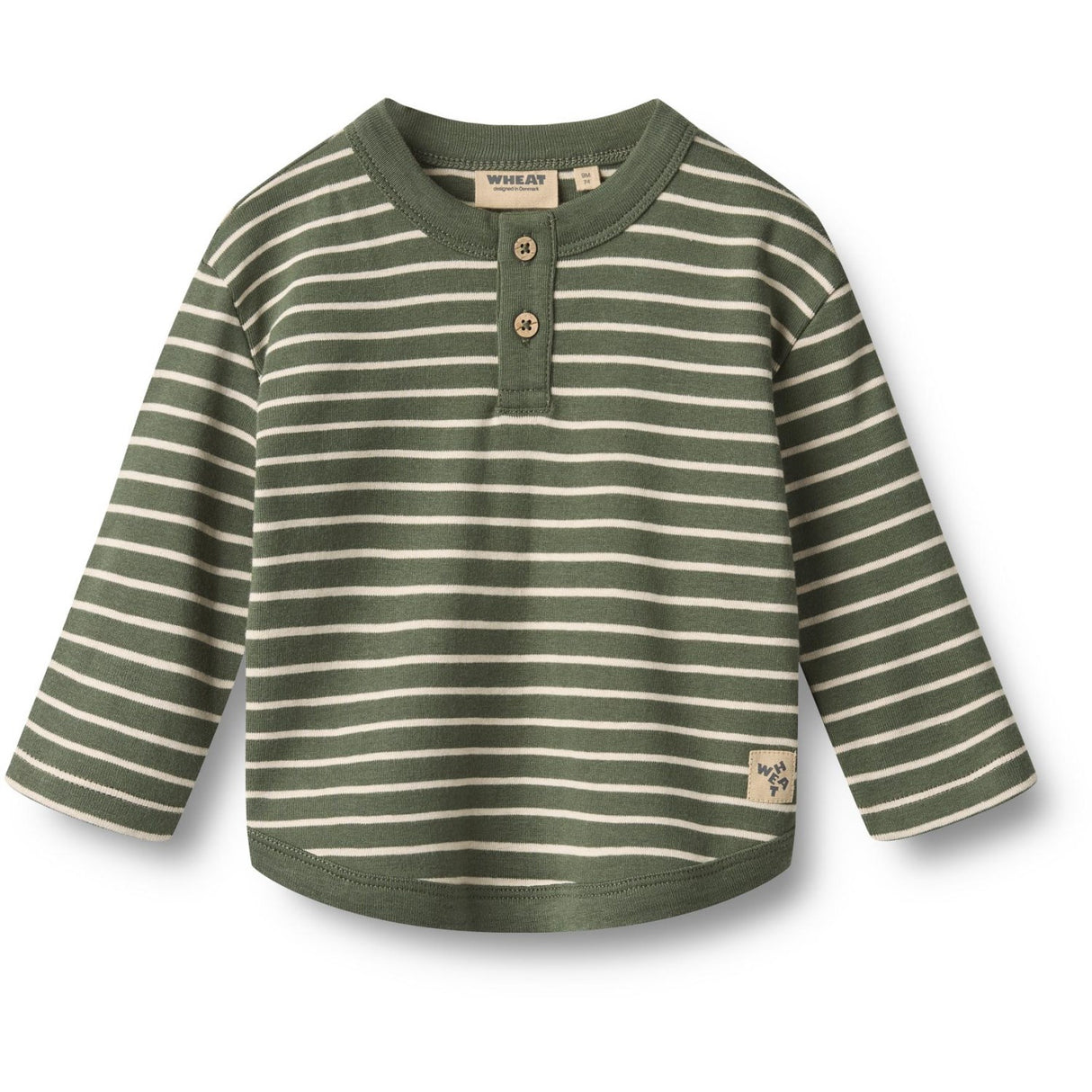 Wheat Dark Green Stripe Bluse Osvald