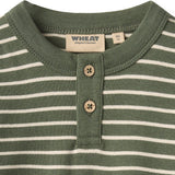 Wheat Dark Green Stripe Bluse Osvald