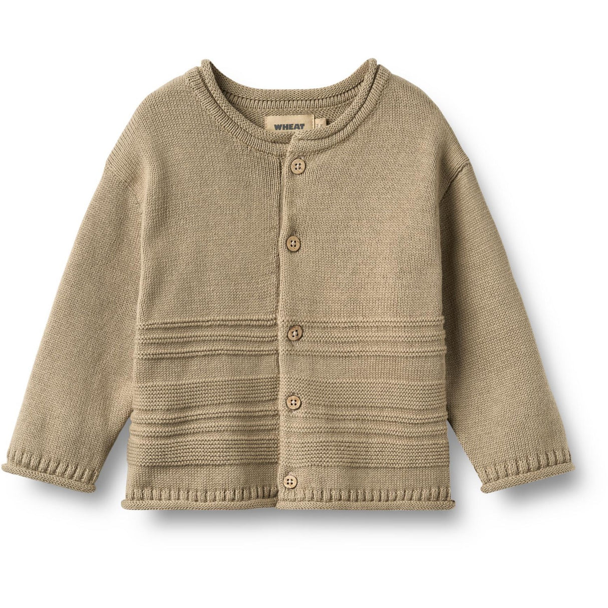 Wheat Gravel Strikk Cardigan L/S Gunnar