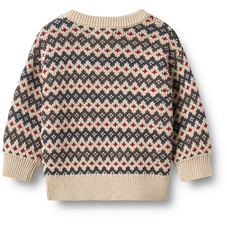 Wheat Greyblue Jacquard Pullover Harlow