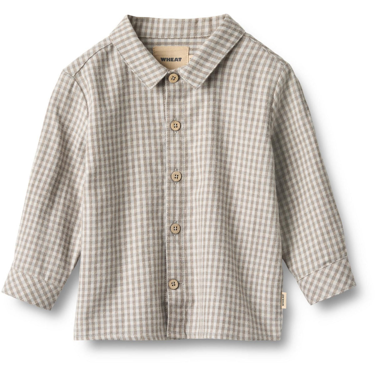 Wheat Greybrown Check Skjorte L/S Oscar