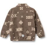Wheat Dry Wood Jacquard Fleece Jakke Helge