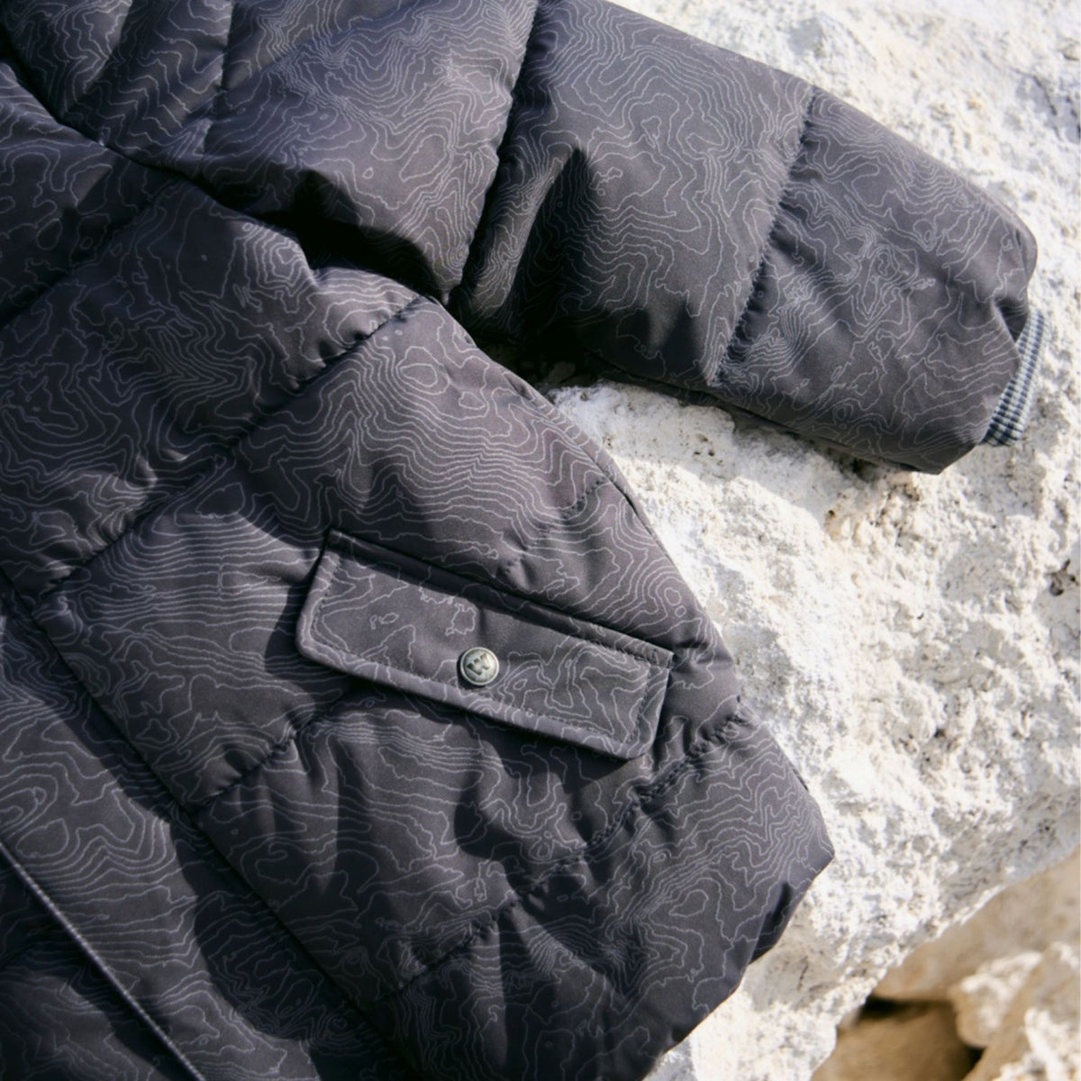 Wheat Dark Reflective Map Puffer Jakke Gael