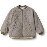 Wheat Brown Stripe Vendbar Thermo Jakke Lake