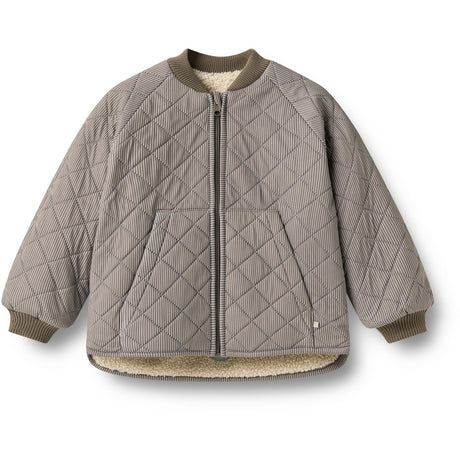 Wheat Brown Stripe Vendbar Thermo Jakke Lake