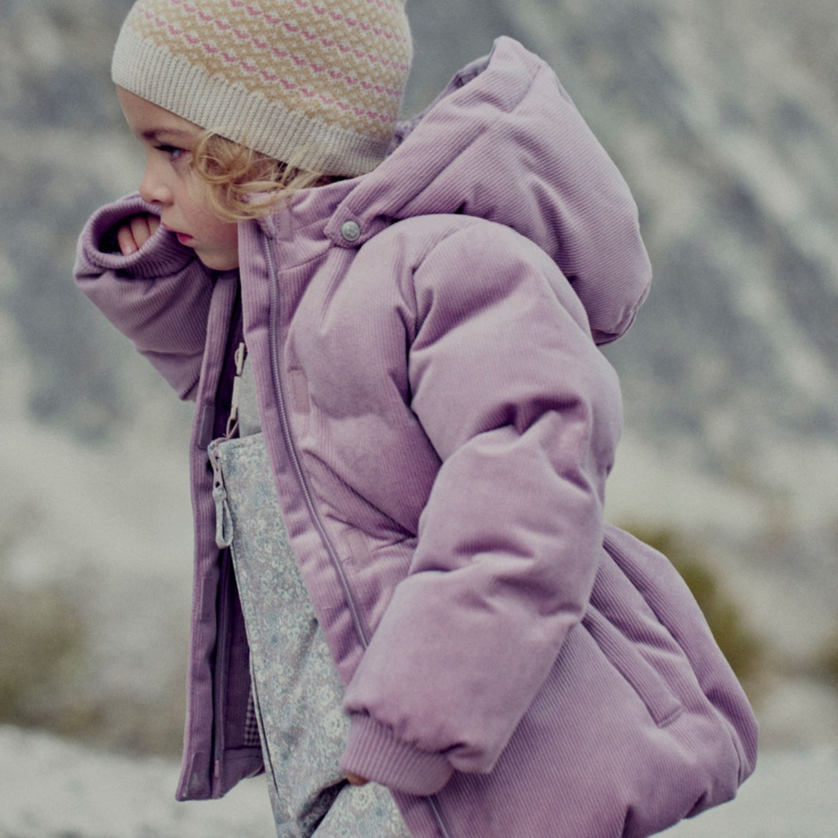 Wheat Lavender Puffer Jakke Eli