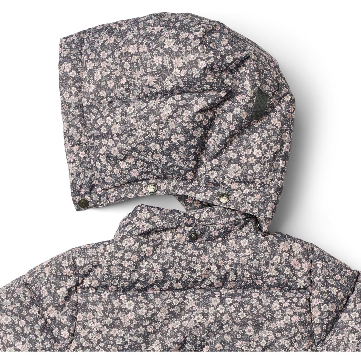 Wheat Dark Charcoal Flowers Puffer Jakke Eli