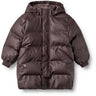 Wheat Chocolate Plum Pu Puffer Jakke Coast