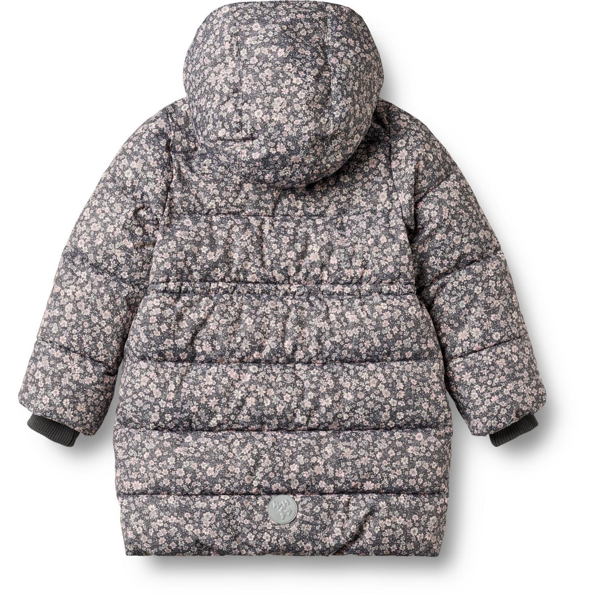 Wheat Dark Charcoal Flowers Puffer Frakk Yrsa