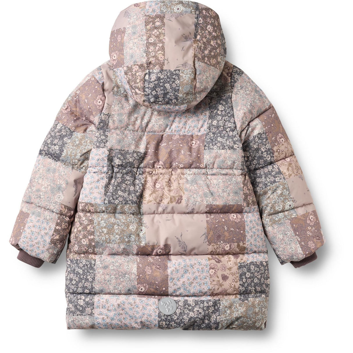Wheat Patchwork Flowers Puffer Frakk Yrsa