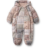 Wheat Patchwork Flowers Puffer Drakt Edem