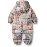 Wheat Patchwork Flowers Puffer Drakt Edem