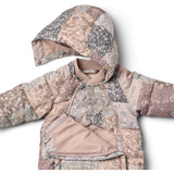 Wheat Patchwork Flowers Puffer Drakt Edem