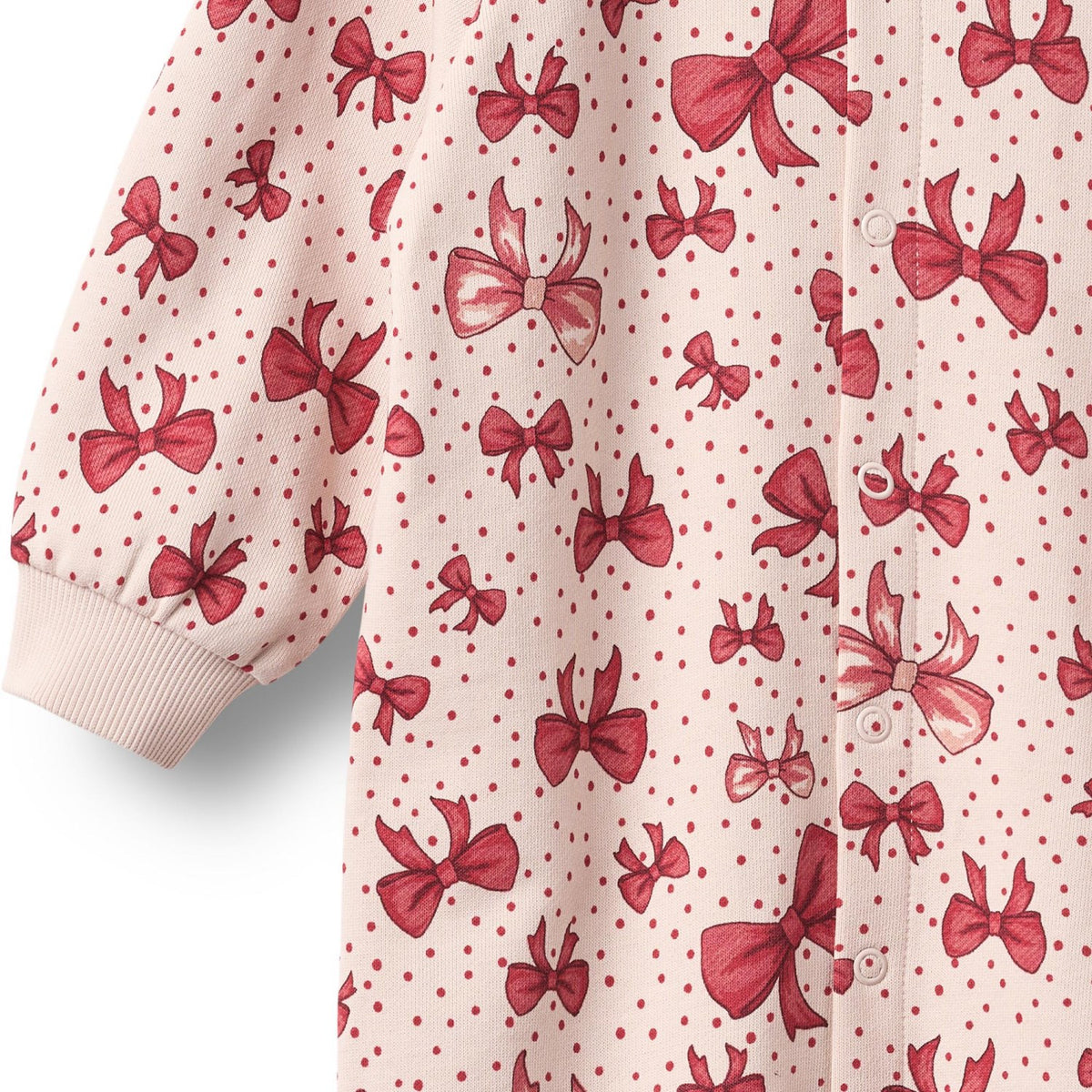 Wheat Almond Peach Bows Buksedrakt L/S Lilo