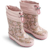 Wheat Dim Rose Flowers Rubber Støvler Thermo