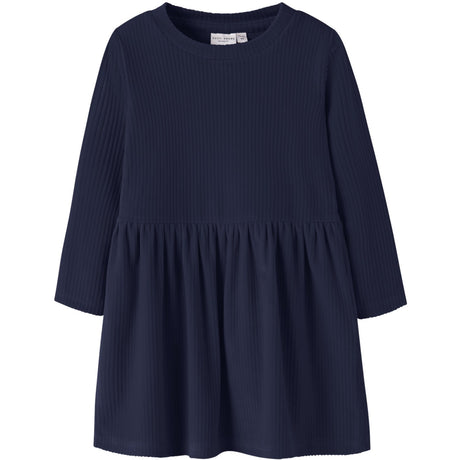 Name It Evening Blue Nmfveloa Ls Fløyel Kjole