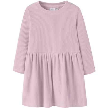 Name It Mauve Shadows Nmfveloa Ls Fløyel Kjole