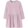 Name It Mauve Shadows Nmfveloa Ls Fløyel Kjole