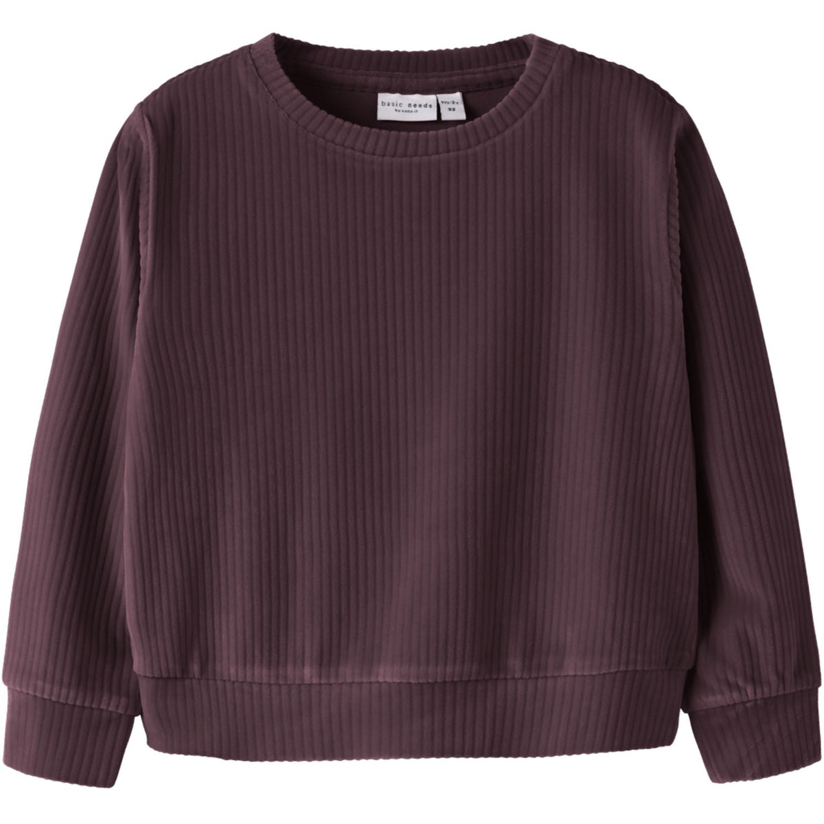 Name It Catawba Grape Nmfveloa Ls Fløyel Kort Topp