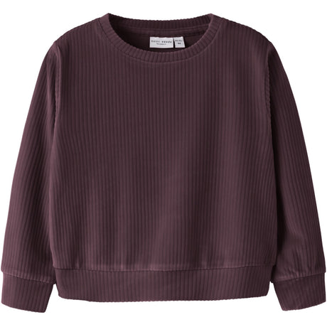 Name It Catawba Grape Nmfveloa Ls Fløyel Kort Topp