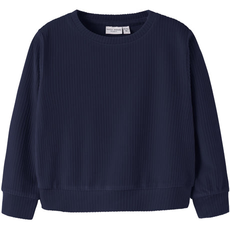 Name It Evening Blue Nmfveloa Ls Fløyel Kort Topp