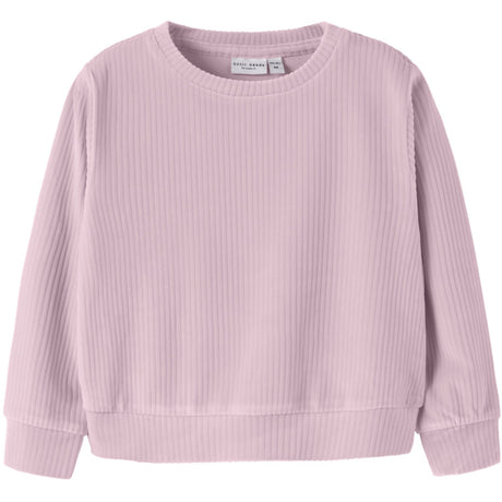 Name It Mauve Shadows Nmfveloa Ls Fløyel Kort Topp