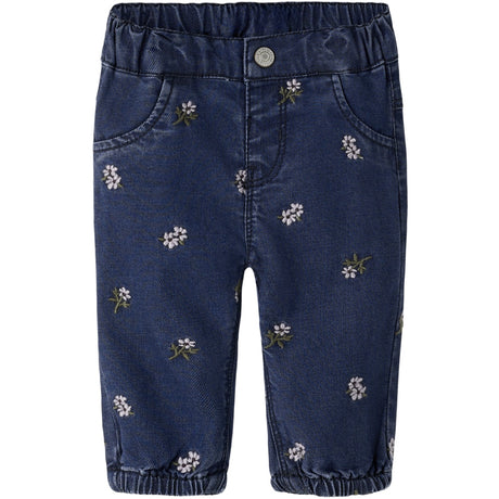 Name It Dark Blue Denim Embroided Nbfrose Mor R Emb Jeans 5321-Yb H