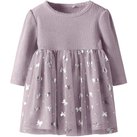 Name It Mauve Shadows Nbfrosally Ls Kjole