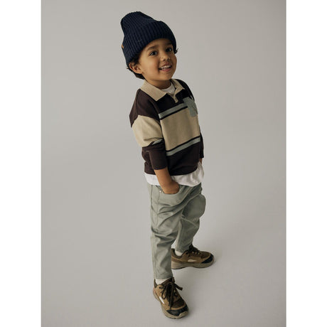Name It Chocolate Plum With N Nmmral Ls Strikk Polo