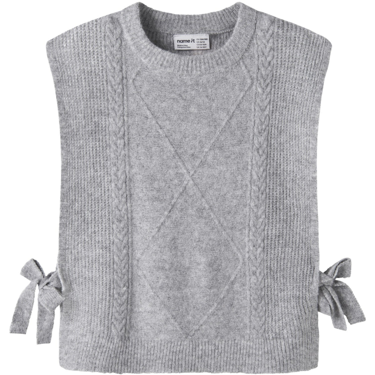 Name It Grey Melange Nkfrianni Strikk Vest